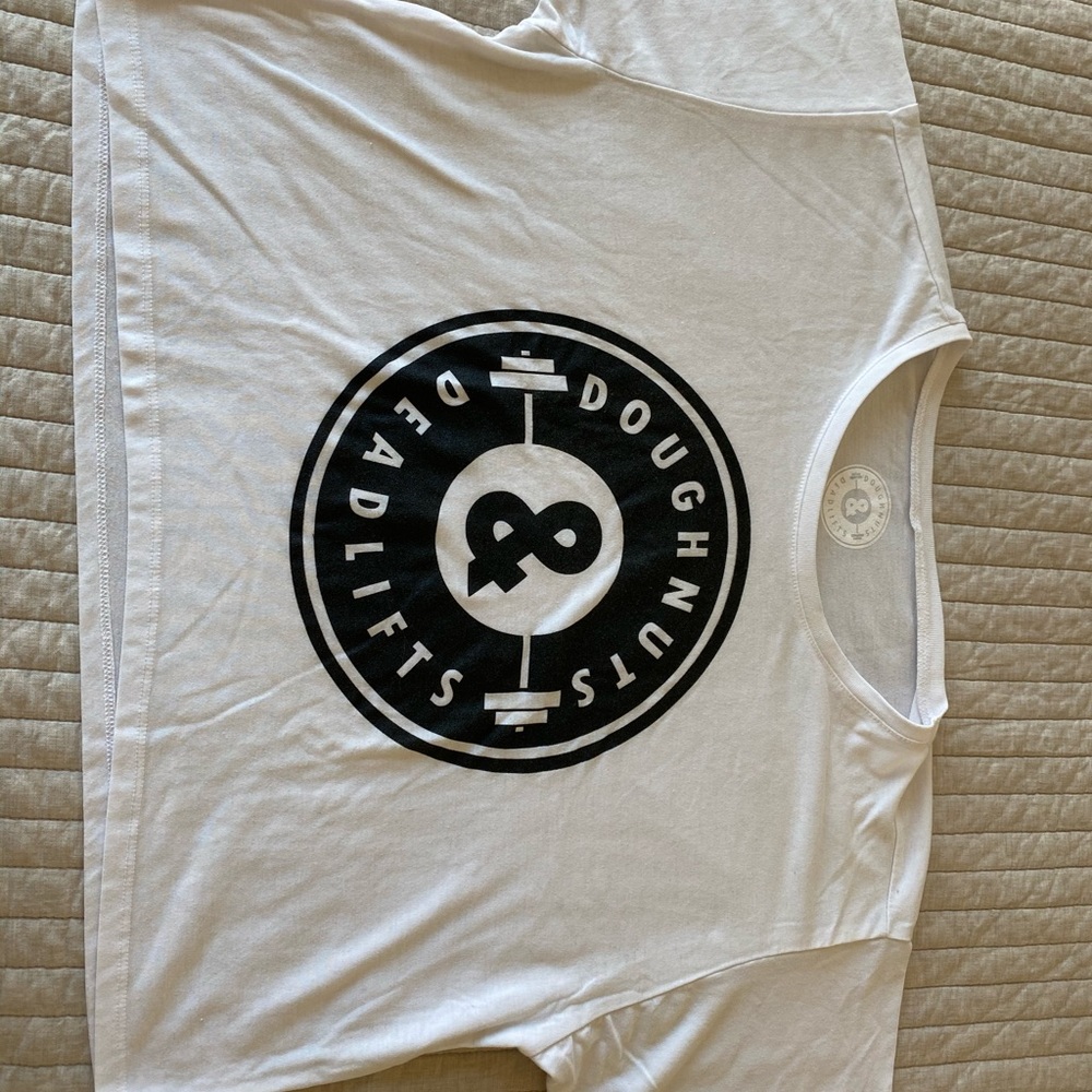 Doughnuts and Doughnuts white crop tee